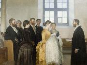 Michael Ancher A Baptism Spain oil painting artist